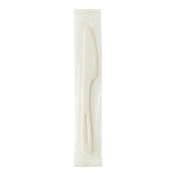 6.7" Compostable TPLA Knife- Individually Wrapped