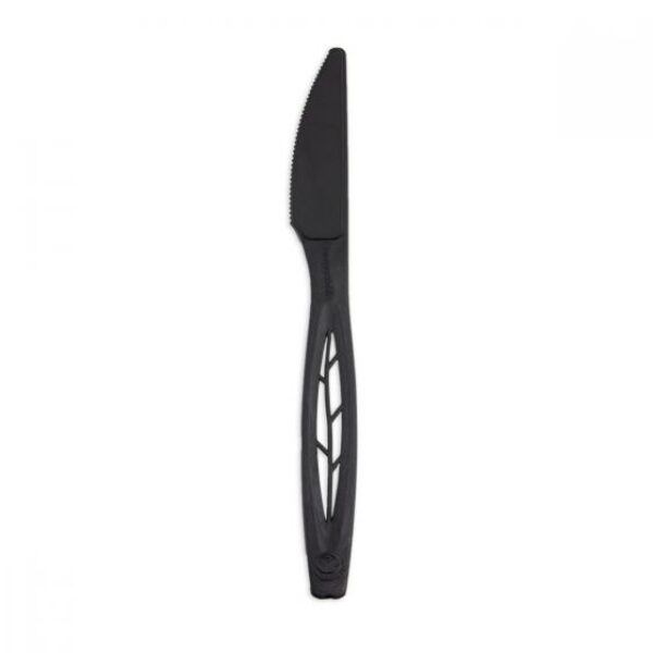 Compostable CPLA - Heavy Weight 6.5" Knife - Black