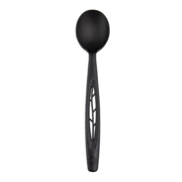 Compostable CPLA- Heavy Weight 6.5" Spoon- Black