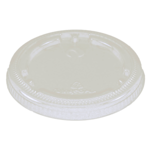 LID PLA - FOR 9oz Cold Cups, Flat, No Straw Hole