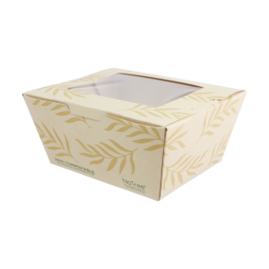 #1 Take-Out Container with PLA Window - NoTree Paper