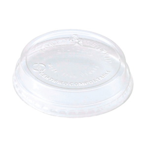 LID PLA - 4 to 9 oz Cold Cups, Raised, No Straw Hole, Clear