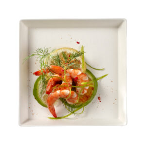 Quartz white plate with PLA lamination 6.3"x6.3"x0.6"