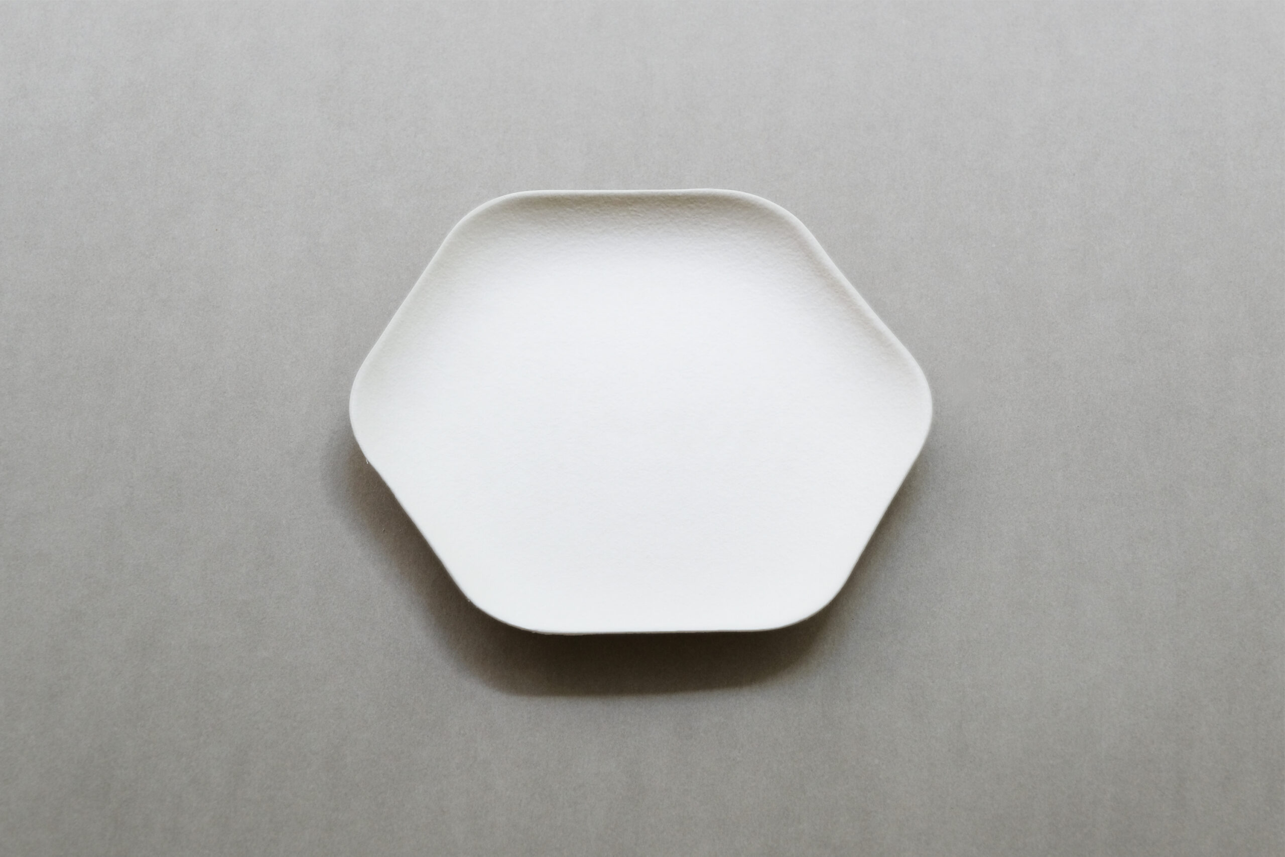 6.3" Hexagon Plate- Ceramic Texture