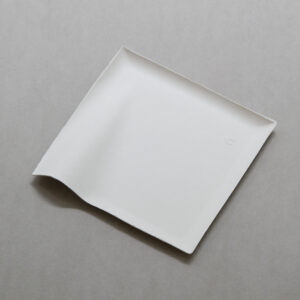 6" Square Wave Plate- Ceramic Texture