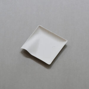 3.15" Square Wave Plate - Ceramic Texture