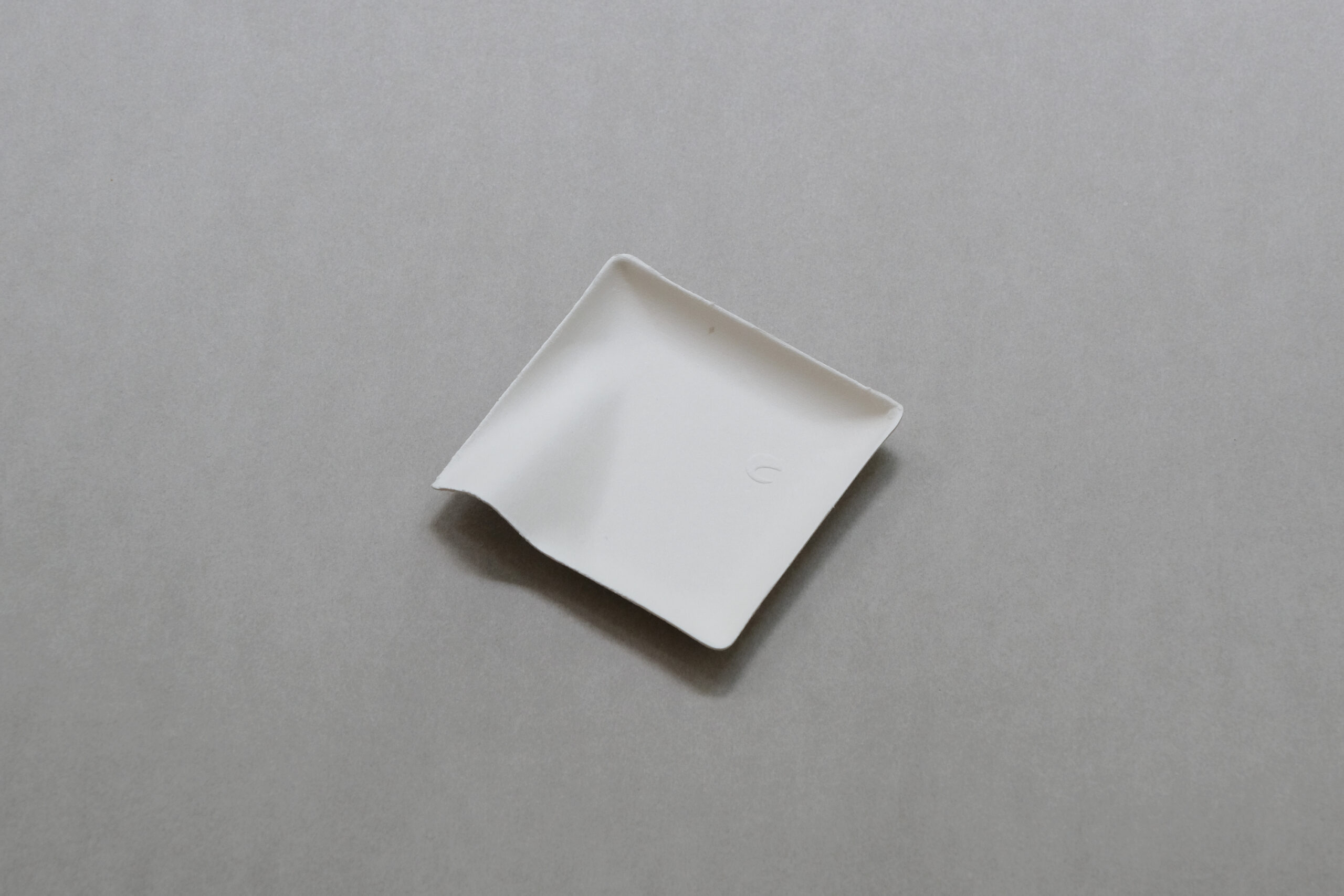 3.15" Square Wave Plate - Ceramic Texture